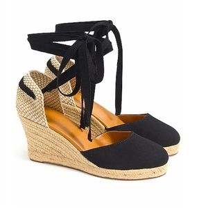 J Crew black espadrilles. Size 6